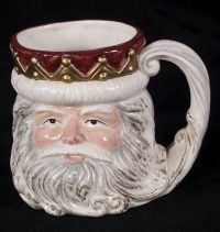 Fitz & Floyd Omnibus Santa Claus Sculpted Head Coffee Mug 95